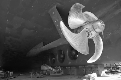 Propellers at the shipyard